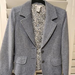 Wool blend blue blazer